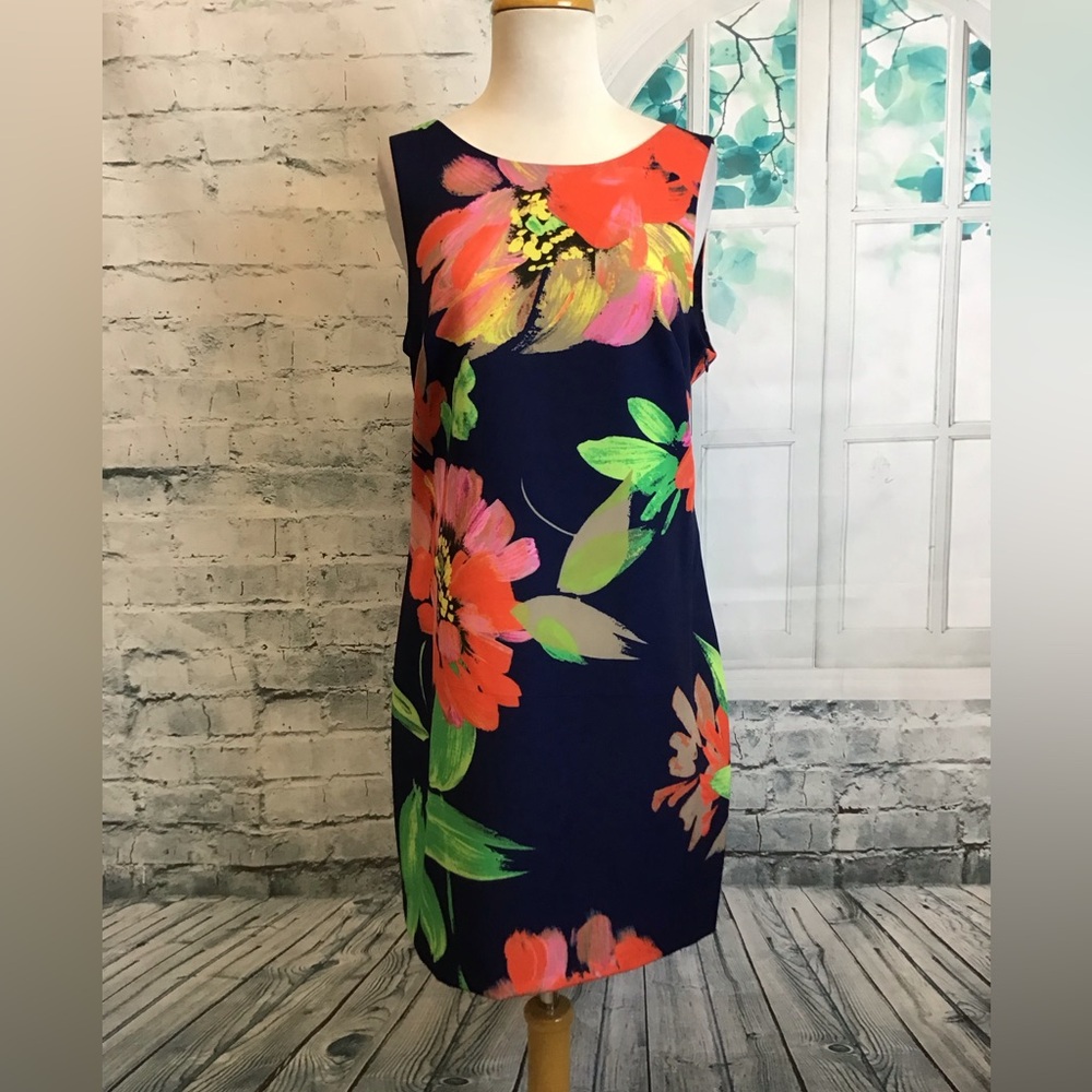 Trina Turk Orange Yellow Sheath Mini Dress